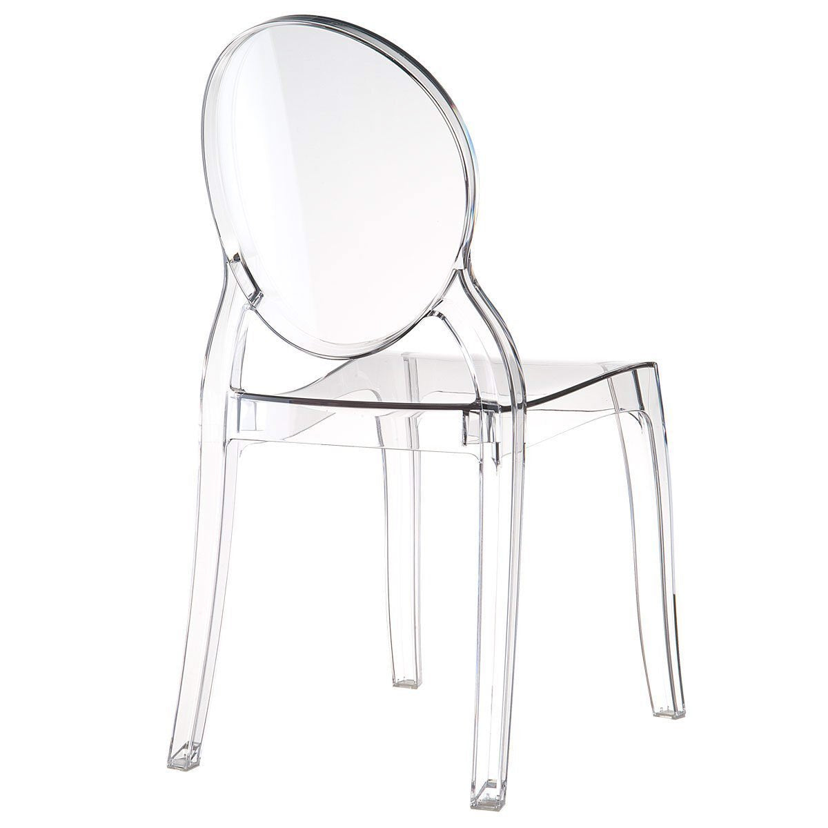 „Fashion Commerce Stuhl-Set FC4695 – 4 Stück, Polycarbonat Transparent, 94x44x42 cm“